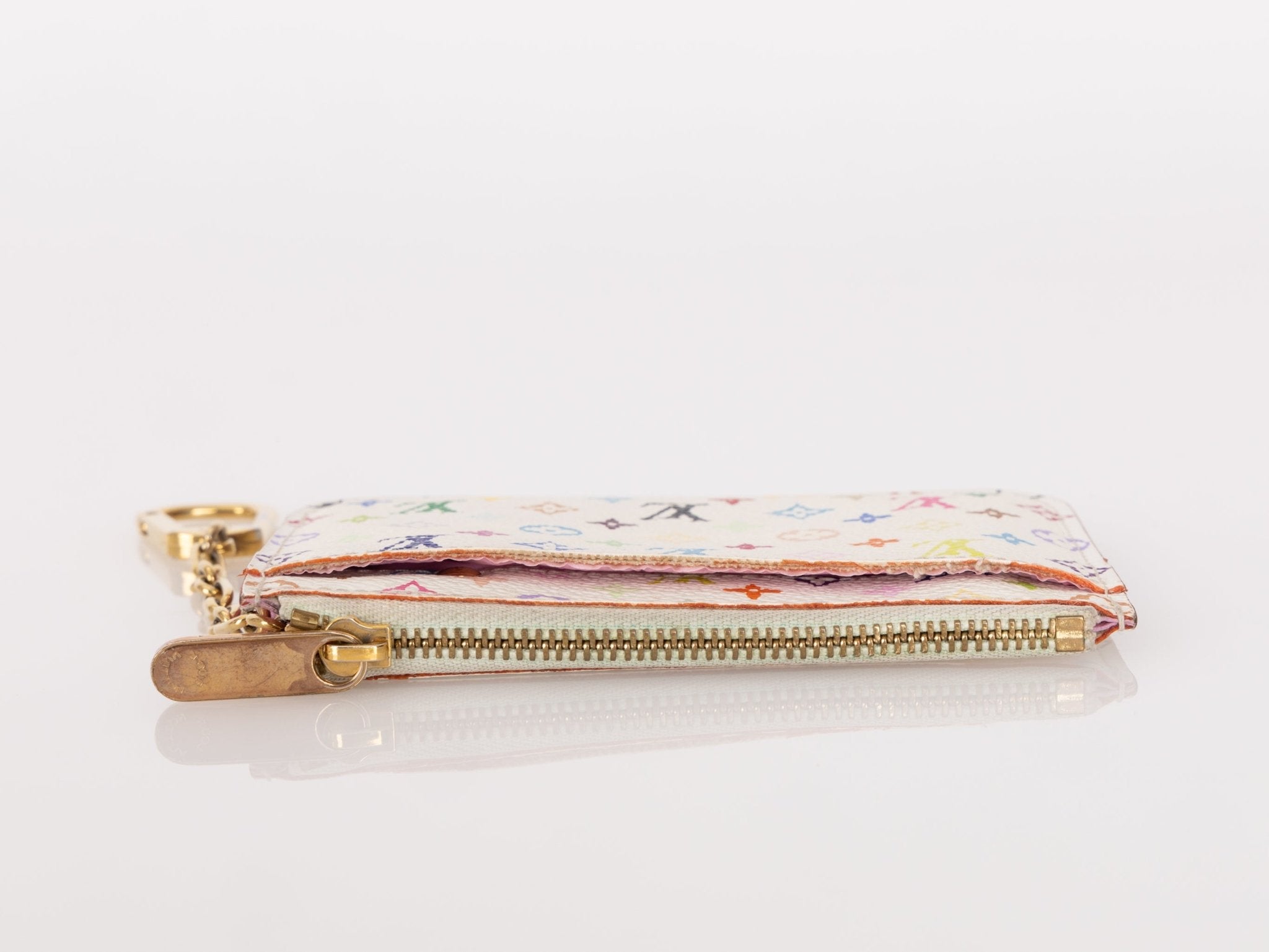 Limited Edition Louis Vuitton x Takashi Murakami Multicolor Blanc Cardholder Key Pouch - FashioNica