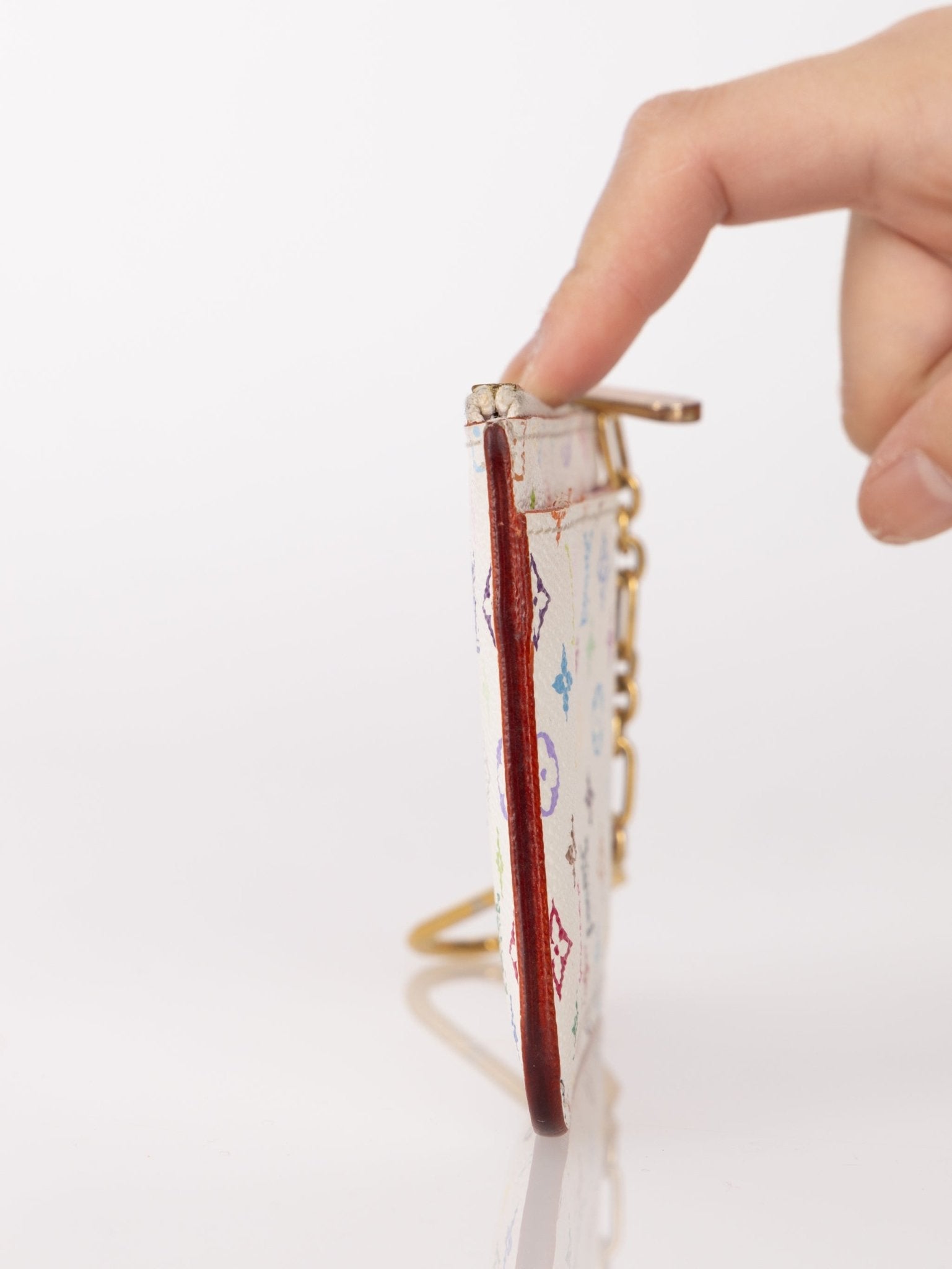 Limited Edition Louis Vuitton x Takashi Murakami Multicolor Blanc Cardholder Key Pouch - FashioNica