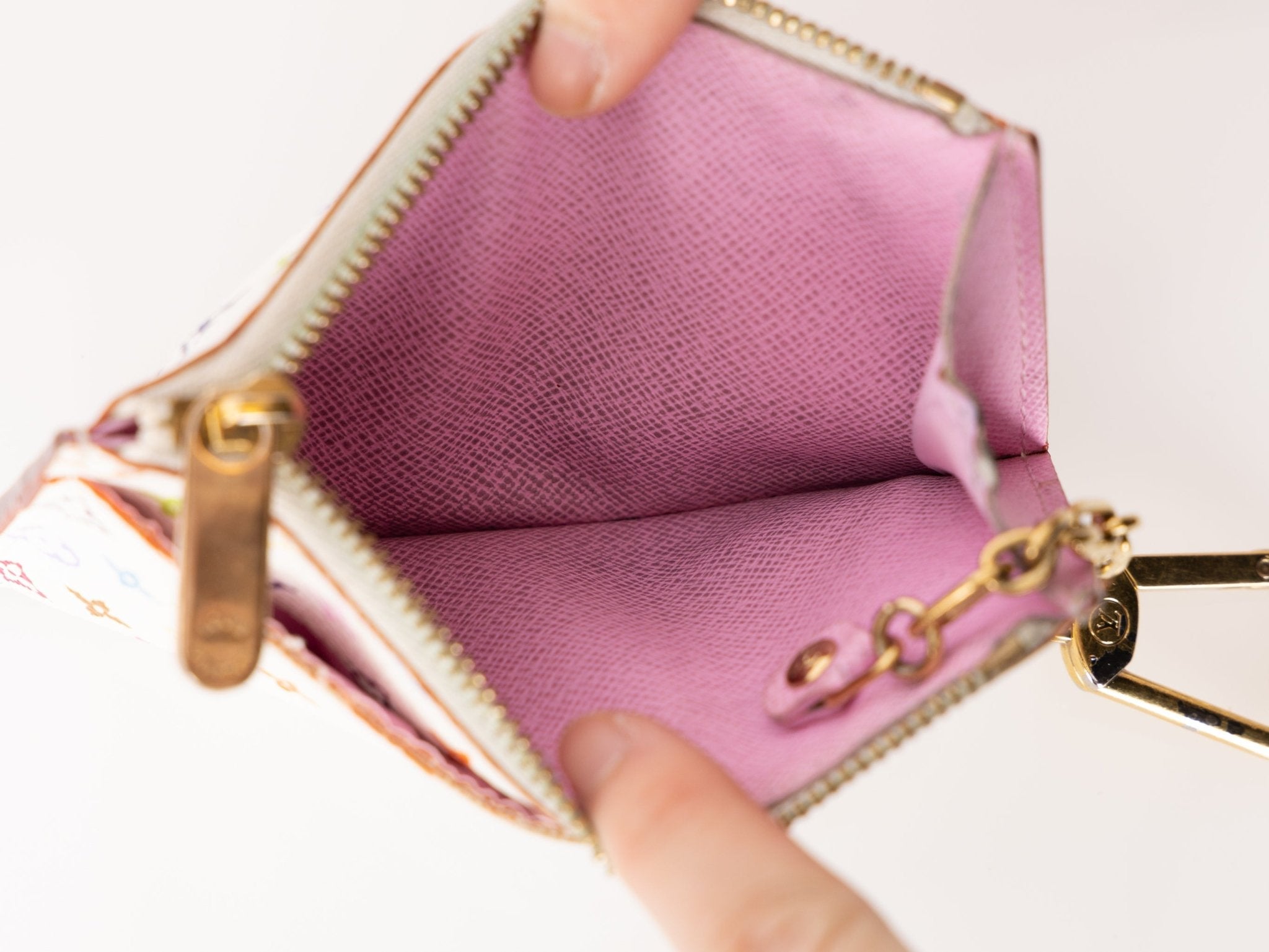 Limited Edition Louis Vuitton x Takashi Murakami Multicolor Blanc Cardholder Key Pouch - FashioNica