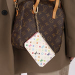 Limited Edition Louis Vuitton x Takashi Murakami Multicolor Blanc Cardholder Key Pouch - FashioNica