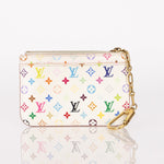 Limited Edition Louis Vuitton x Takashi Murakami Multicolor Blanc Cardholder Key Pouch - FashioNica