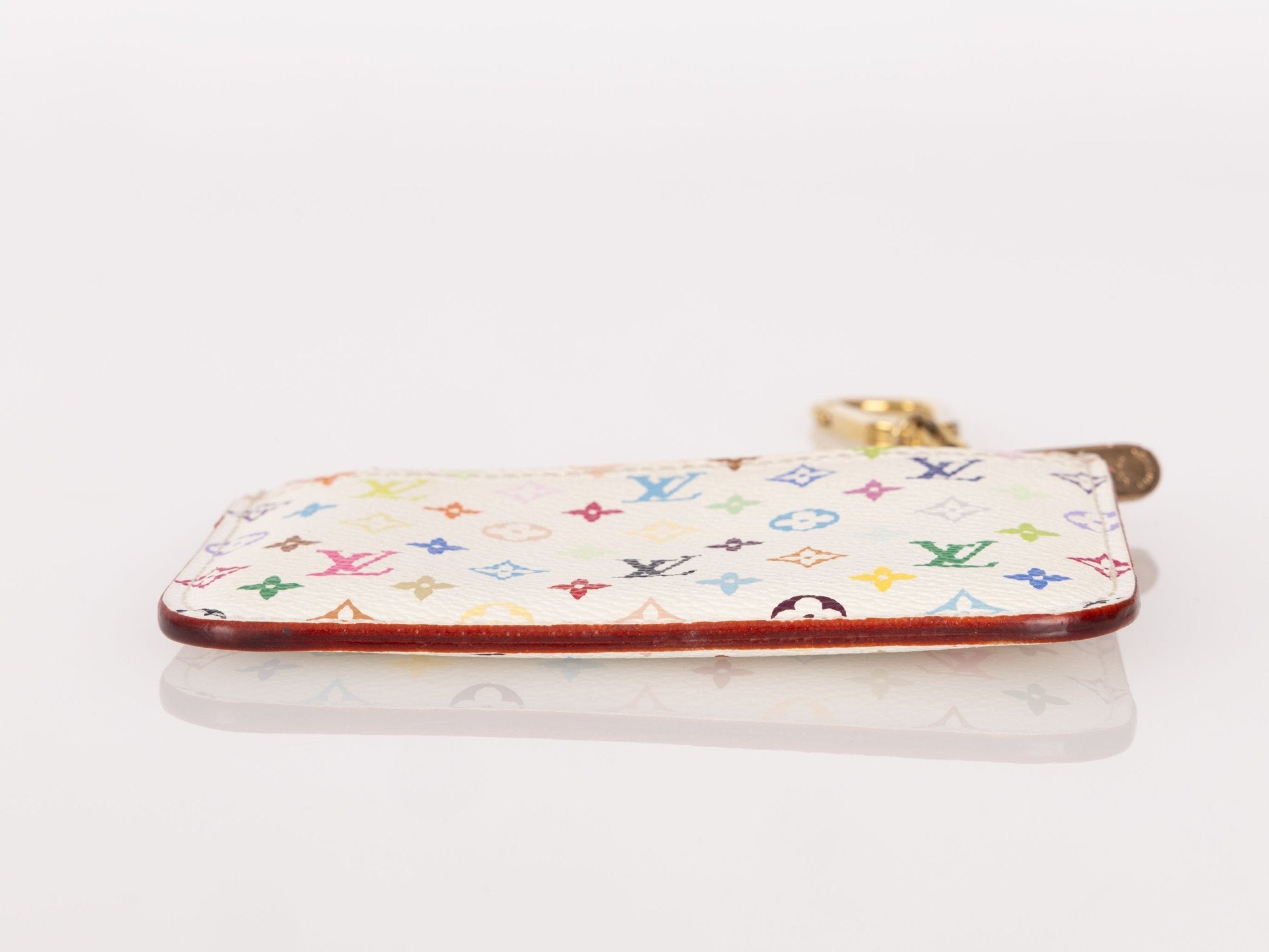 Limited Edition Louis Vuitton x Takashi Murakami Multicolor Blanc Cardholder Key Pouch - FashioNica