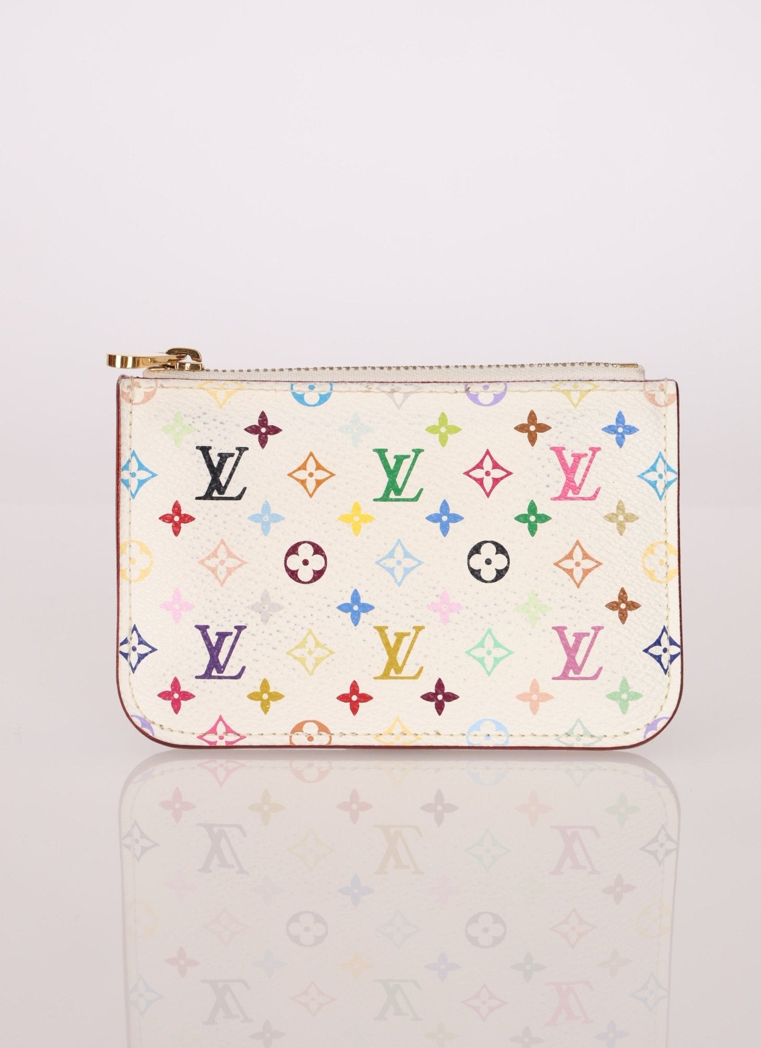Limited Edition Louis Vuitton x Takashi Murakami Multicolor Blanc Key Pouch - FashioNica