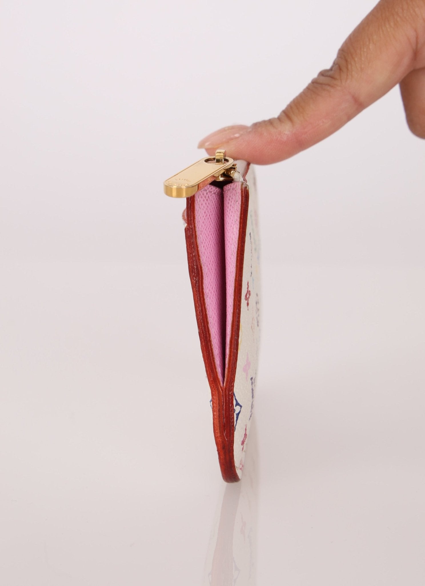 Limited Edition Louis Vuitton x Takashi Murakami Multicolor Blanc Key Pouch - FashioNica