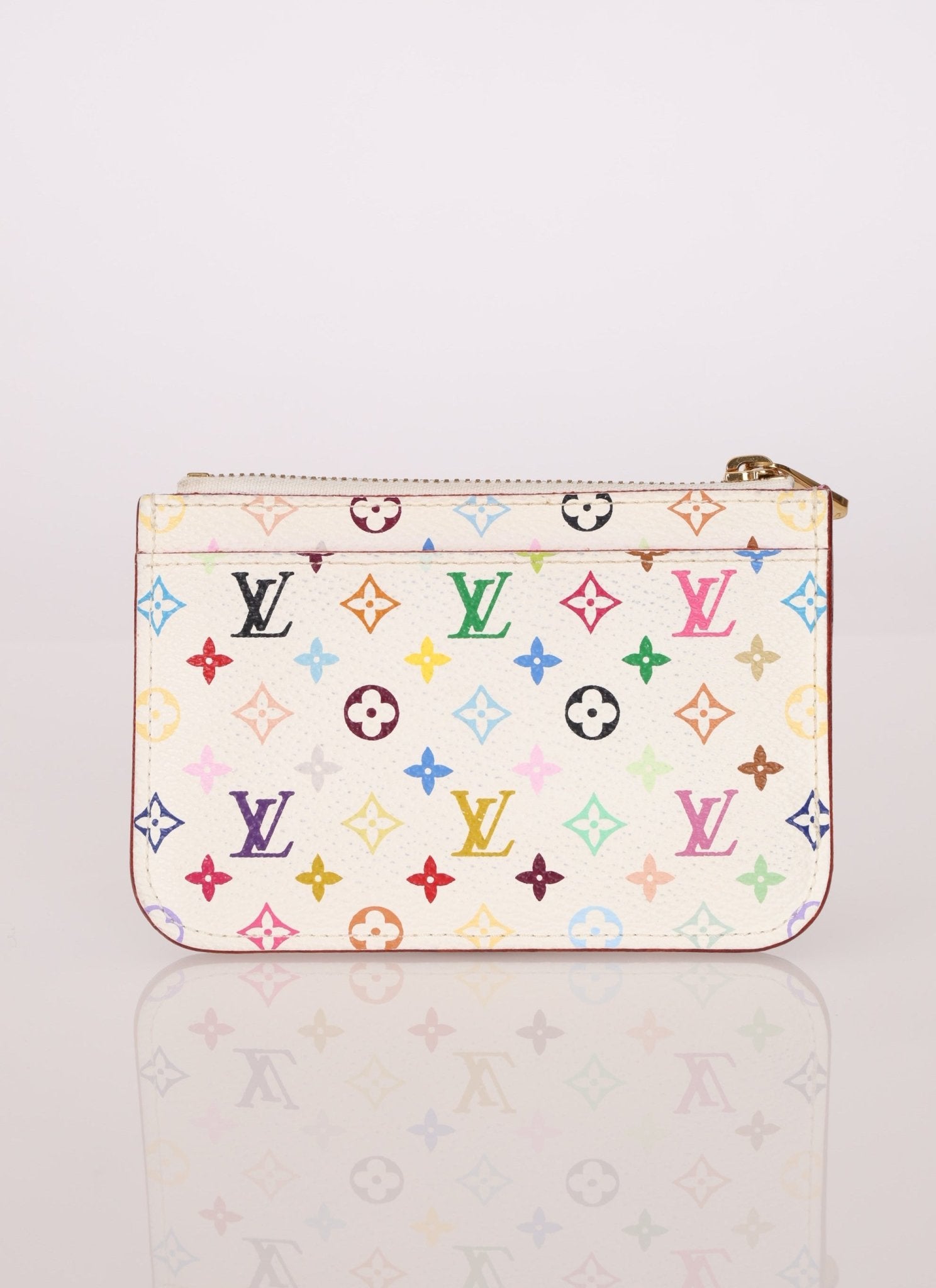 Limited Edition Louis Vuitton x Takashi Murakami Multicolor Blanc Key Pouch - FashioNica