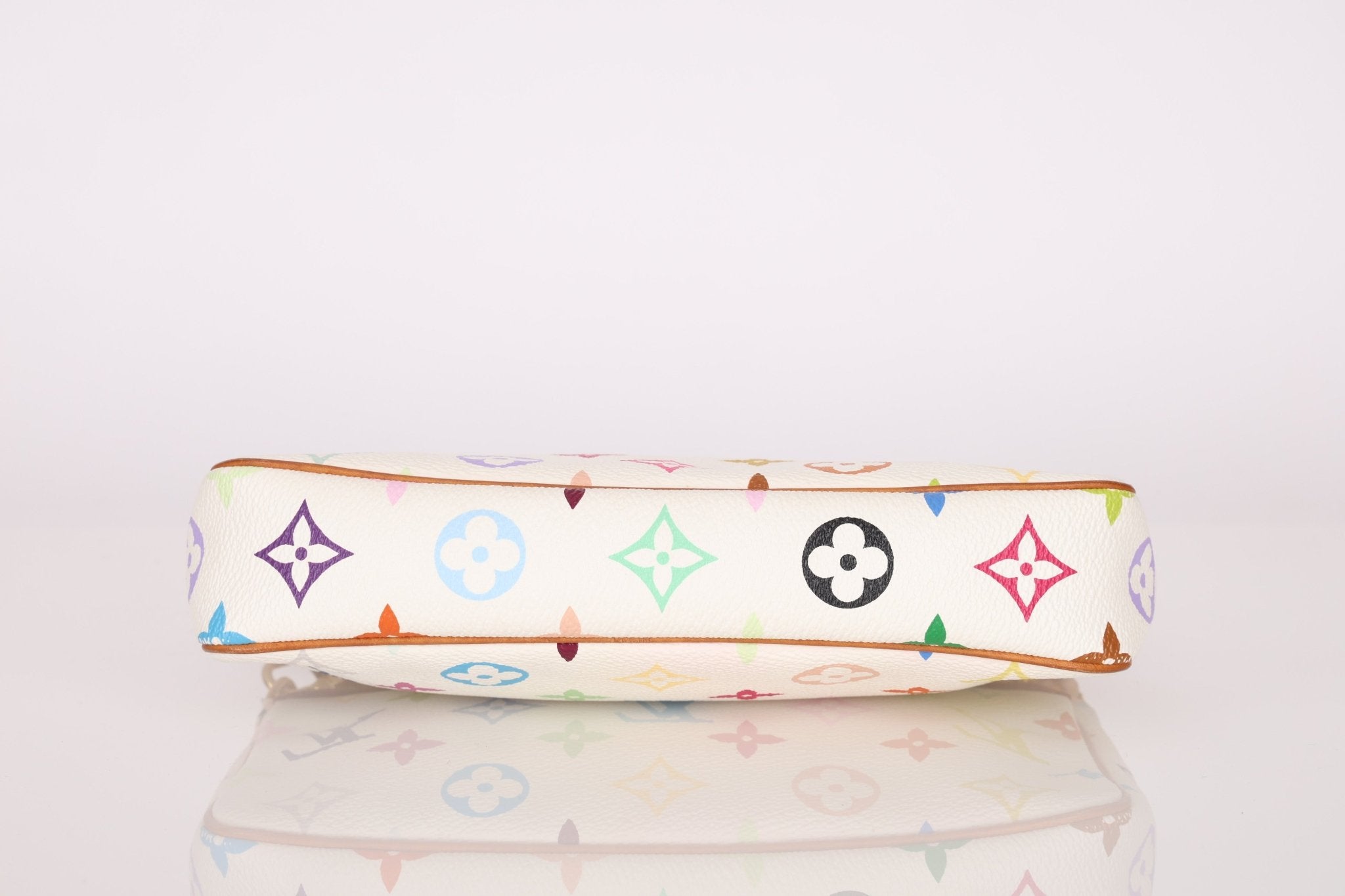 Limited Edition Louis Vuitton x Takashi Murakami Multicolor Blanc Pochette - FashioNica