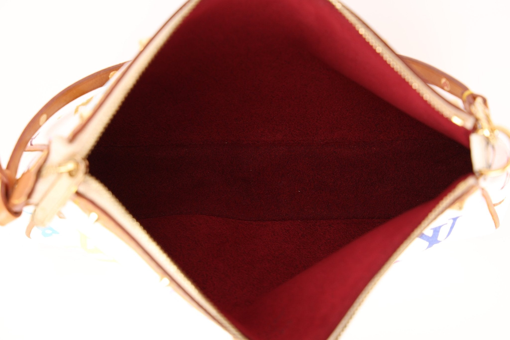 Limited Edition Louis Vuitton x Takashi Murakami Multicolor Blanc Pochette - FashioNica