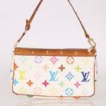 Limited Edition Louis Vuitton x Takashi Murakami Multicolor Blanc Pochette - FashioNica