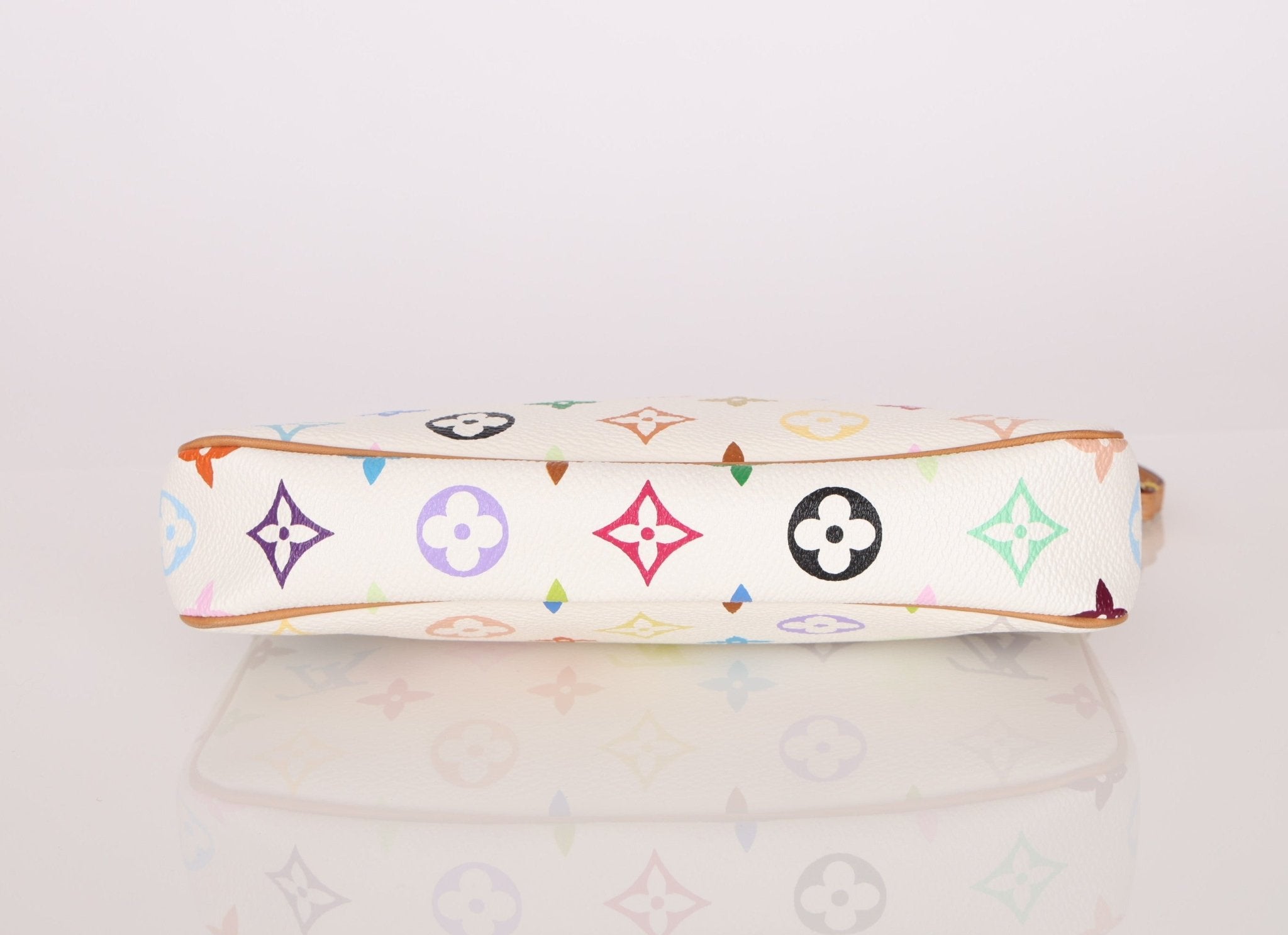 Limited Edition Louis Vuitton x Takashi Murakami Multicolor Blanc Pochette - FashioNica