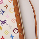 Limited Edition Louis Vuitton x Takashi Murakami Multicolor Blanc Pochette - FashioNica