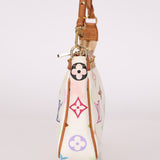 Limited Edition Louis Vuitton x Takashi Murakami Multicolor Blanc Pochette - FashioNica