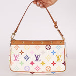 Limited Edition Louis Vuitton x Takashi Murakami Multicolor Blanc Pochette - FashioNica