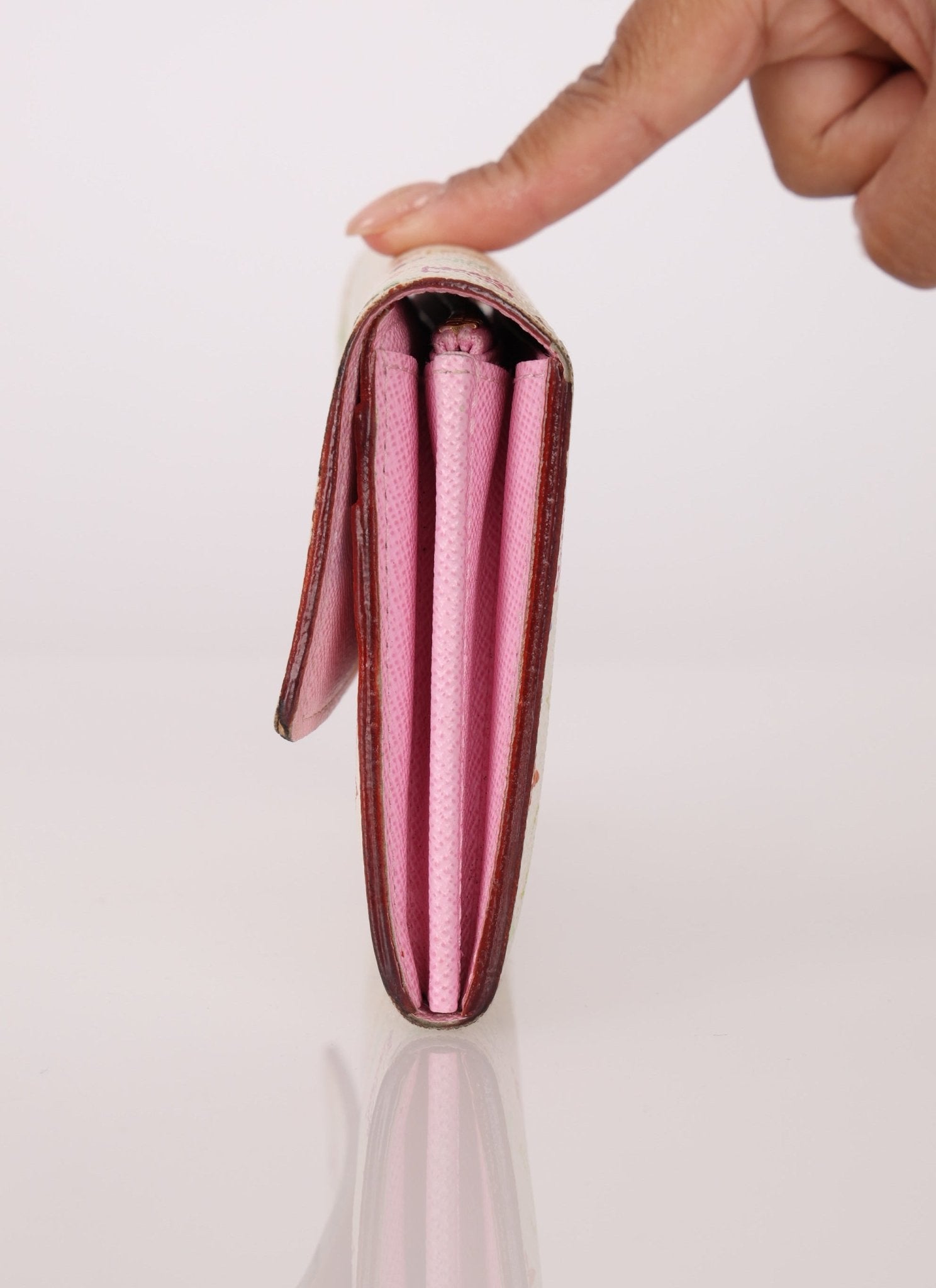 Limited Edition Louis Vuitton x Takashi Murakami Multicolor Blanc Sarah Wallet - FashioNica