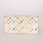 Limited Edition Louis Vuitton x Takashi Murakami Multicolor Blanc Sarah Wallet - FashioNica