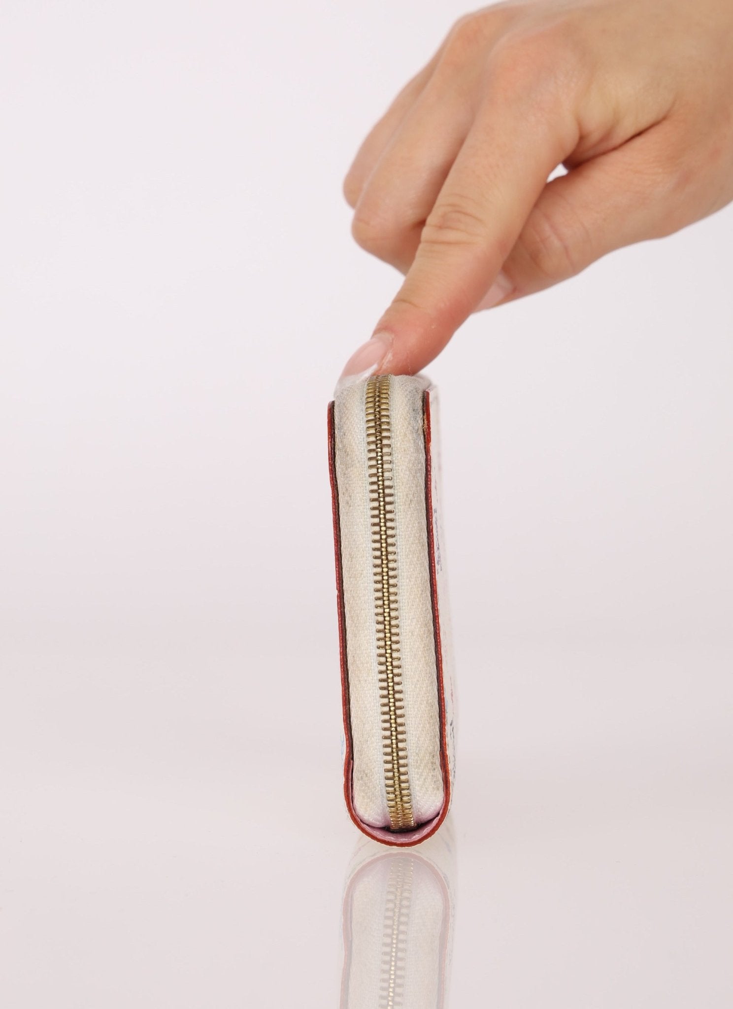 Limited Edition Louis Vuitton x Takashi Murakami Multicolor Blanc Zip Card Holder - FashioNica