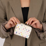 Limited Edition Louis Vuitton x Takashi Murakami Multicolor Blanc Zip Card Holder - FashioNica