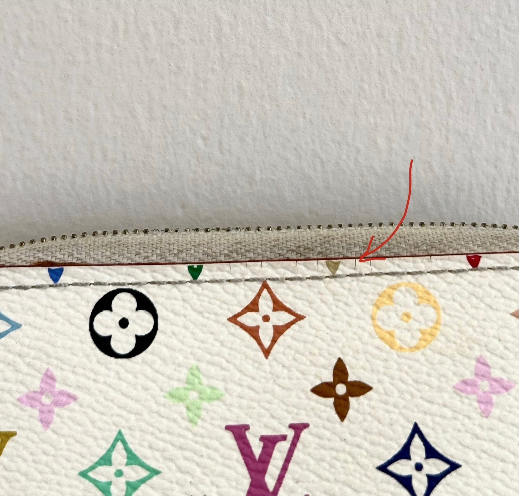 Limited Edition Louis Vuitton x Takashi Murakami Multicolor Blanc Zip Card Holder - FashioNica