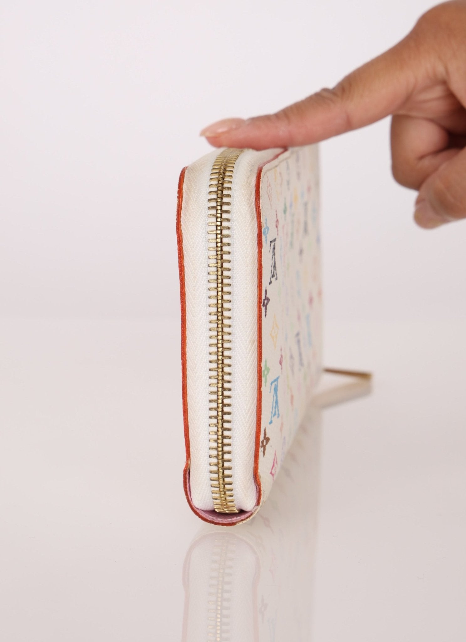 Limited Edition Louis Vuitton x Takashi Murakami Multicolor Blanc Zippy Wallet - FashioNica