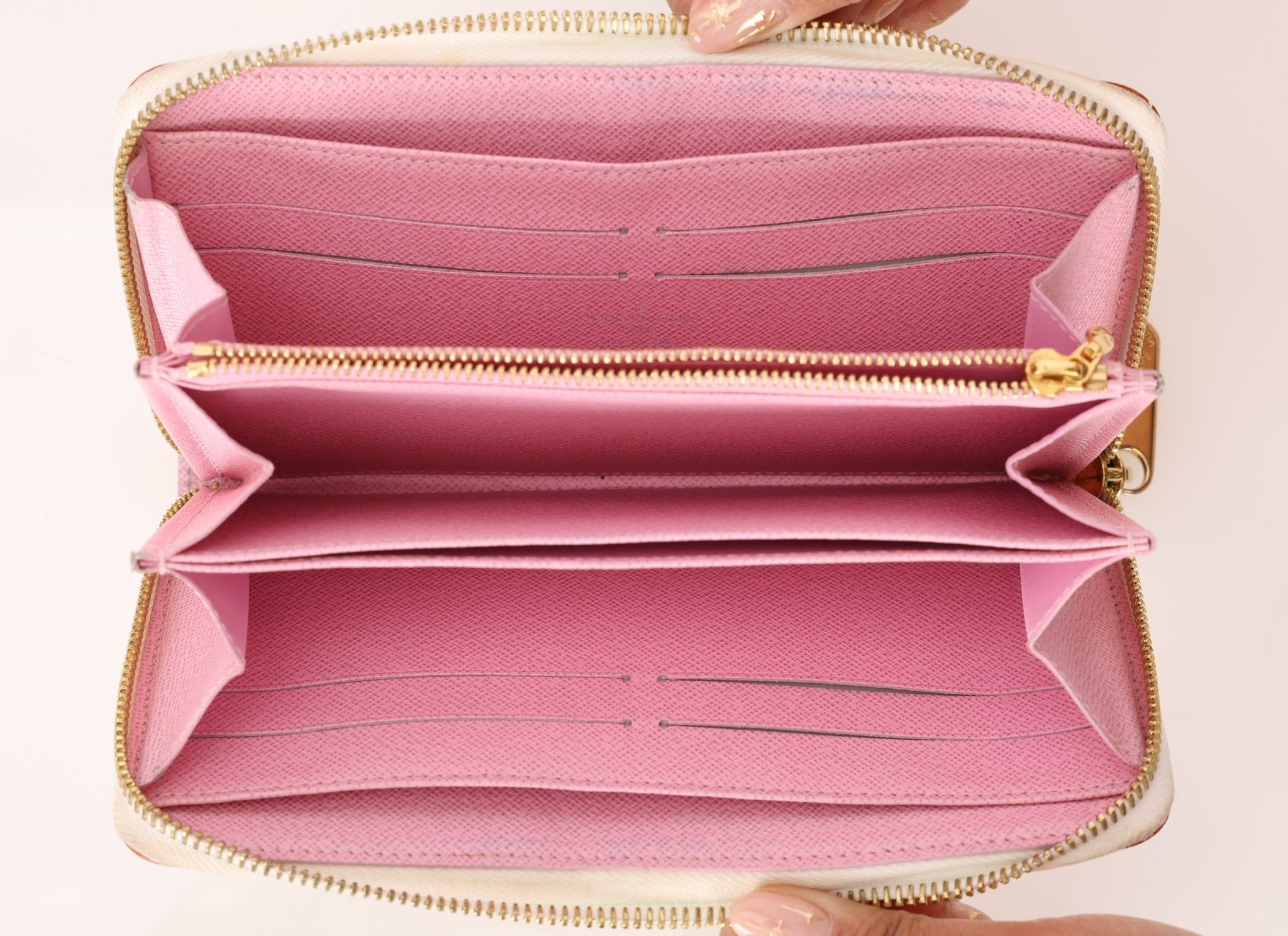 Limited Edition Louis Vuitton x Takashi Murakami Multicolor Blanc Zippy Wallet - FashioNica