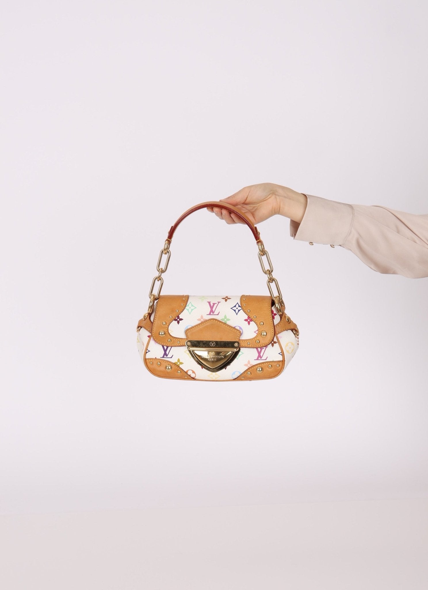 Limited Edition Louis Vuitton x Takashi Murakami Multicolor Monogram Marilyn PM - FashioNica
