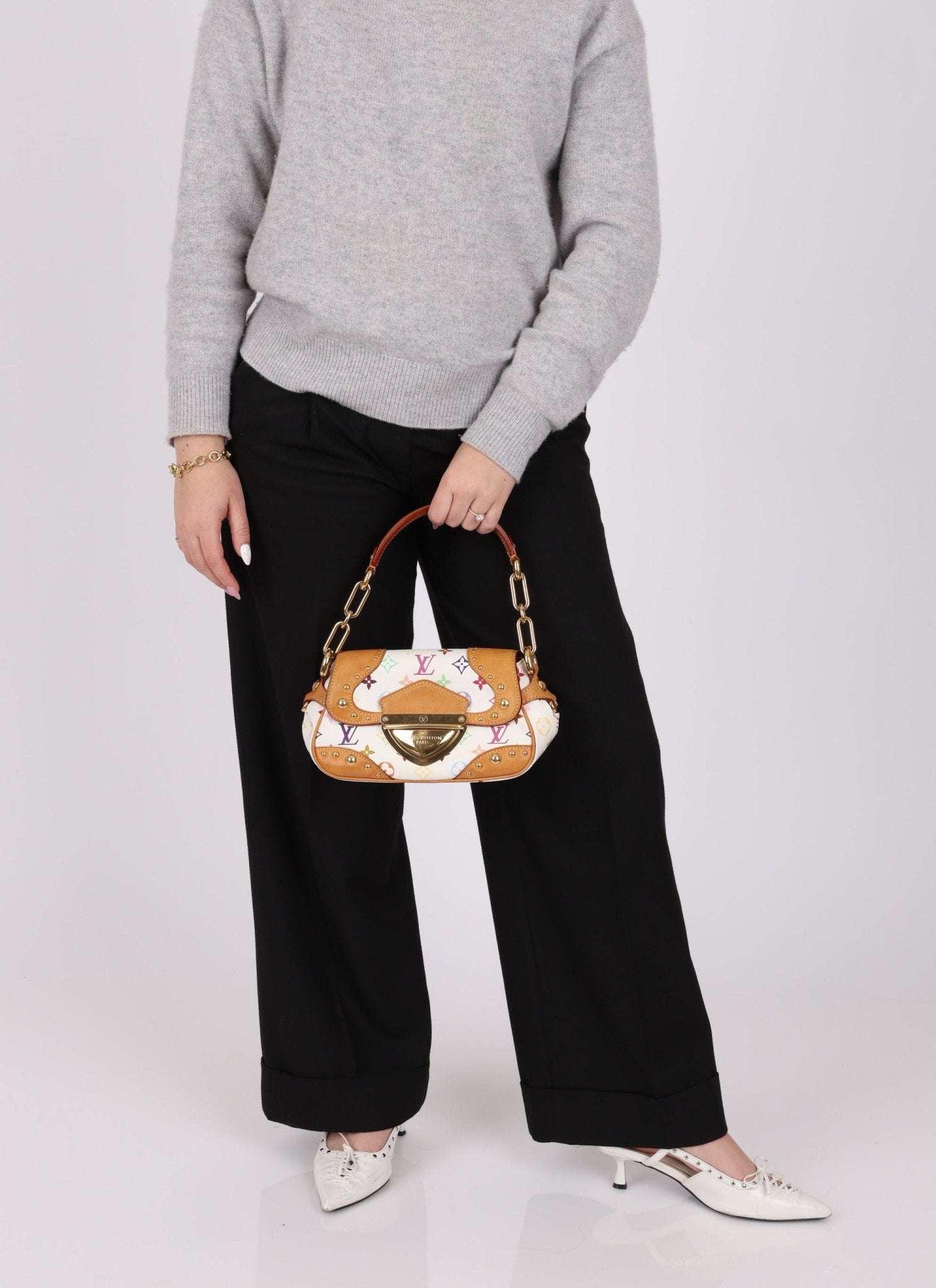 Limited Edition Louis Vuitton x Takashi Murakami Multicolor Monogram Marilyn PM - FashioNica