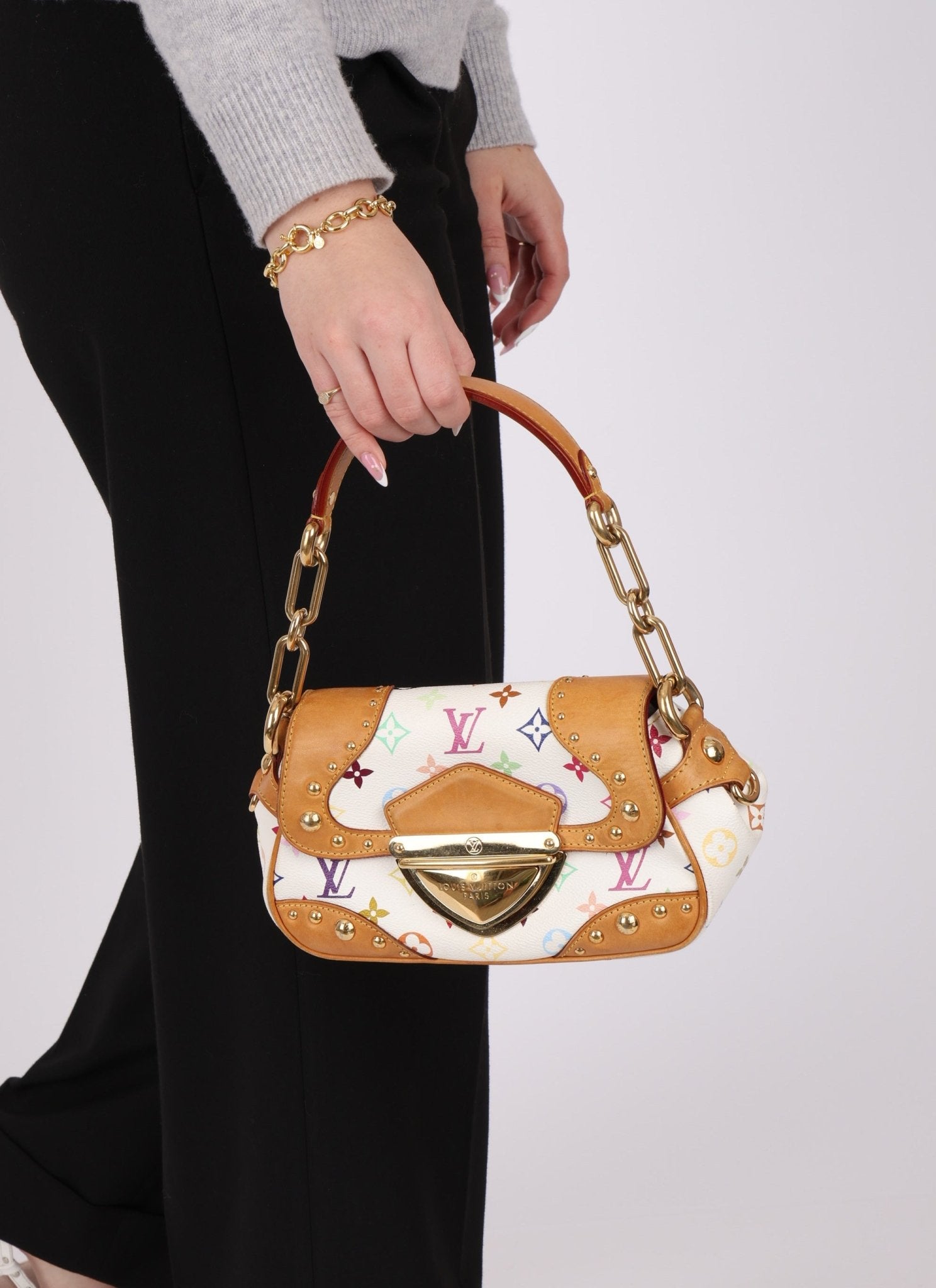 Limited Edition Louis Vuitton x Takashi Murakami Multicolor Monogram Marilyn PM - FashioNica