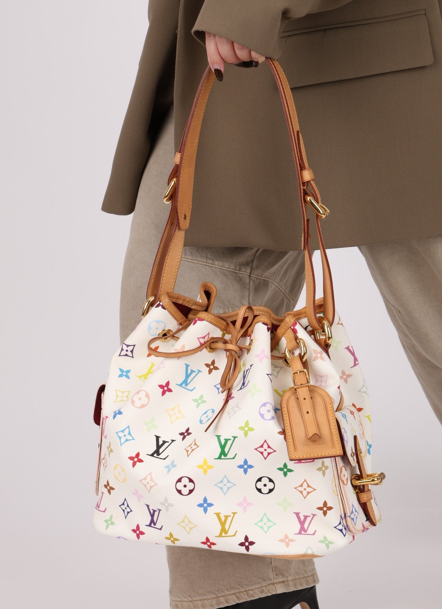 Limited Edition Louis Vuitton x Takashi Murakami Multicolor Noe Bucket Bag - FashioNica