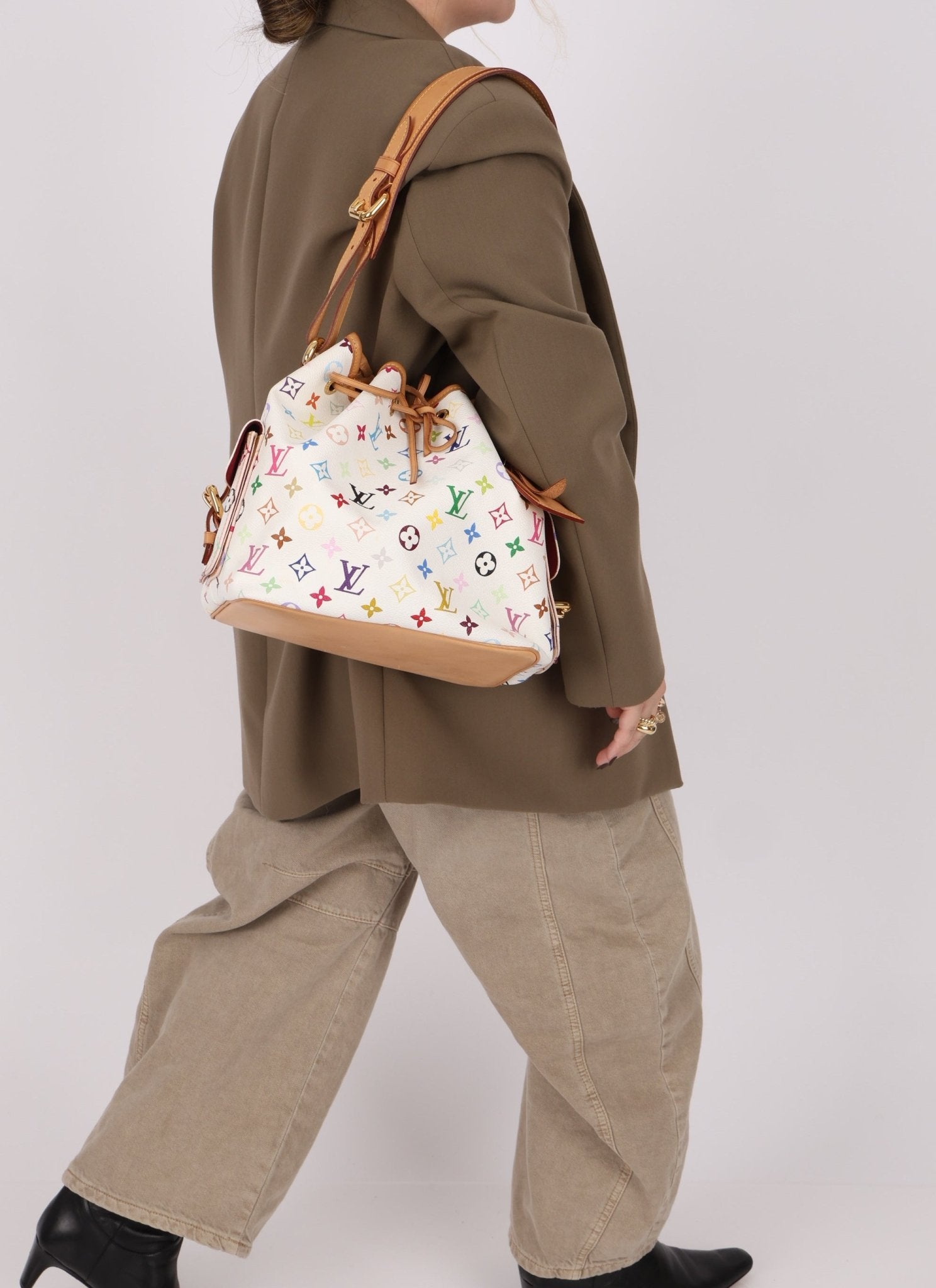 Limited Edition Louis Vuitton x Takashi Murakami Multicolor Noe Bucket Bag - FashioNica