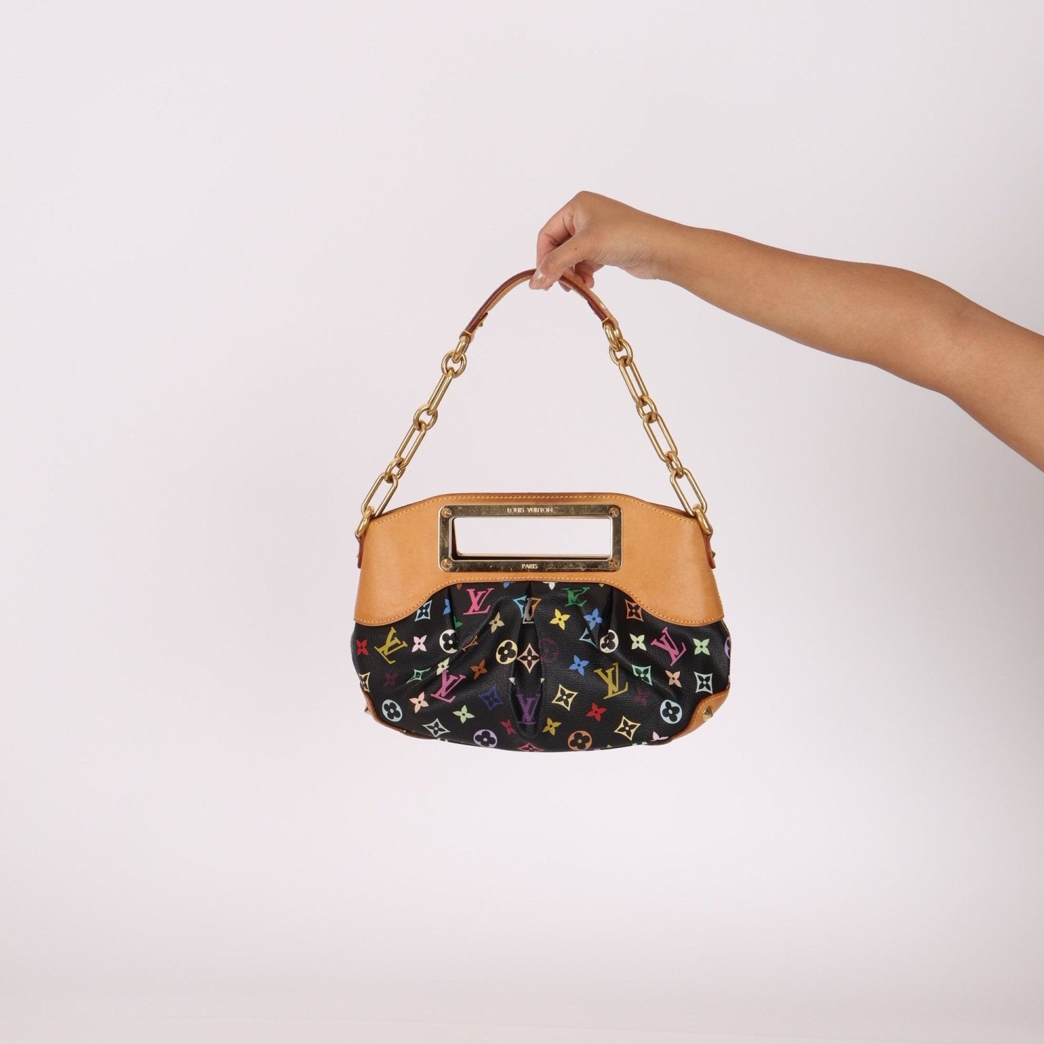 Limited Edition Louis Vuitton x Takashi Murakami Multicolor Noir Judy PM - FashioNica
