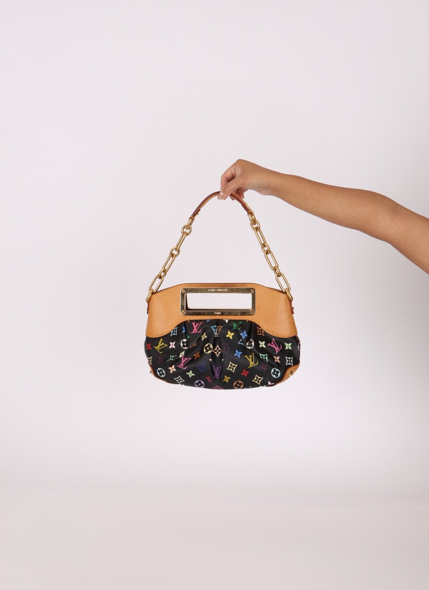 Limited Edition Louis Vuitton x Takashi Murakami Multicolor Noir Judy PM - FashioNica