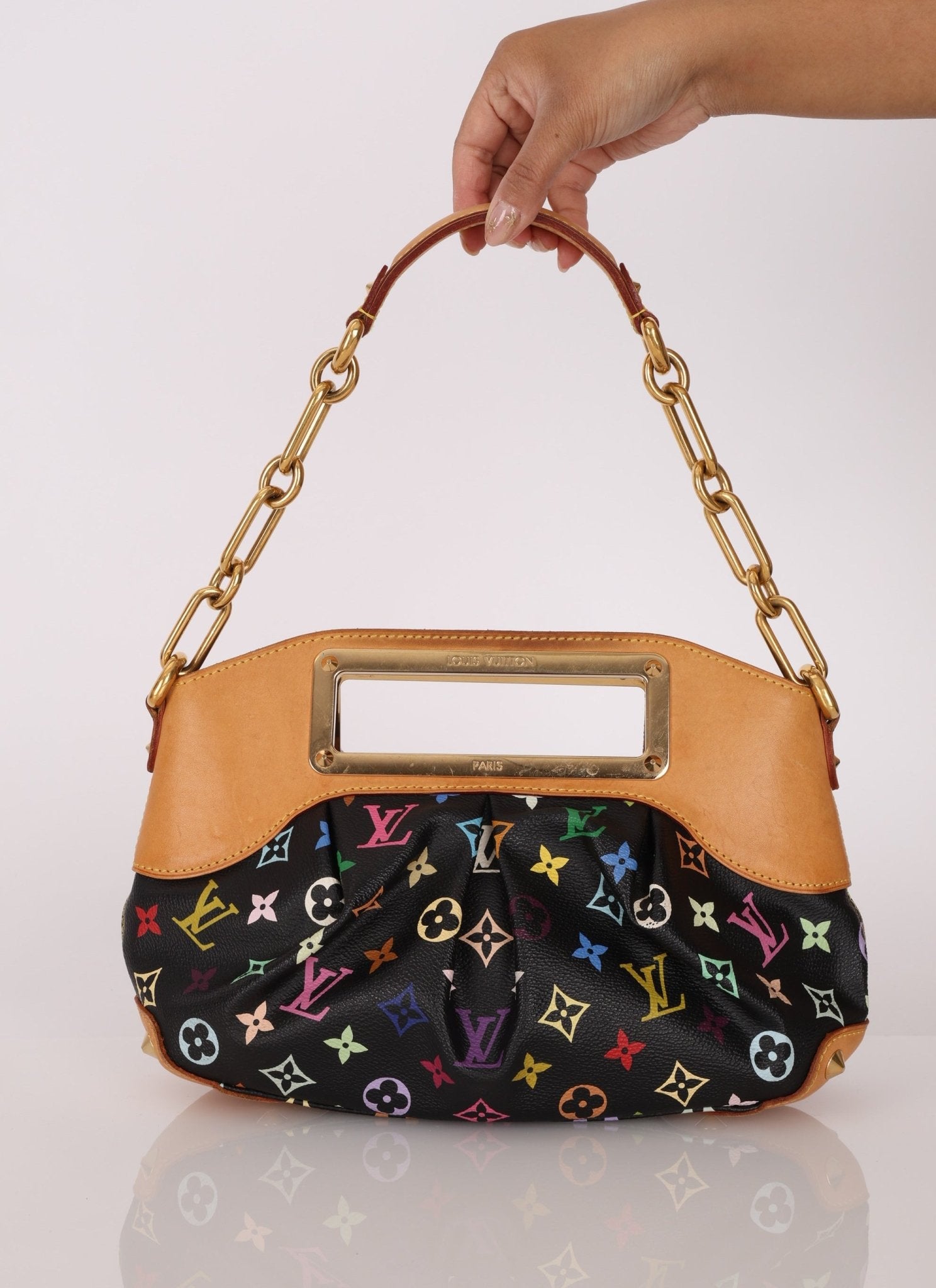 Limited Edition Louis Vuitton x Takashi Murakami Multicolor Noir Judy PM - FashioNica