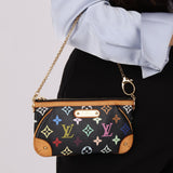 Limited Edition Louis Vuitton x Takashi Murakami Multicolor Noir Milla Pochette - FashioNica