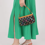 Limited Edition Louis Vuitton x Takashi Murakami Multicolor Noir Pochette - FashioNica