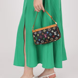 Limited Edition Louis Vuitton x Takashi Murakami Multicolor Noir Pochette - FashioNica