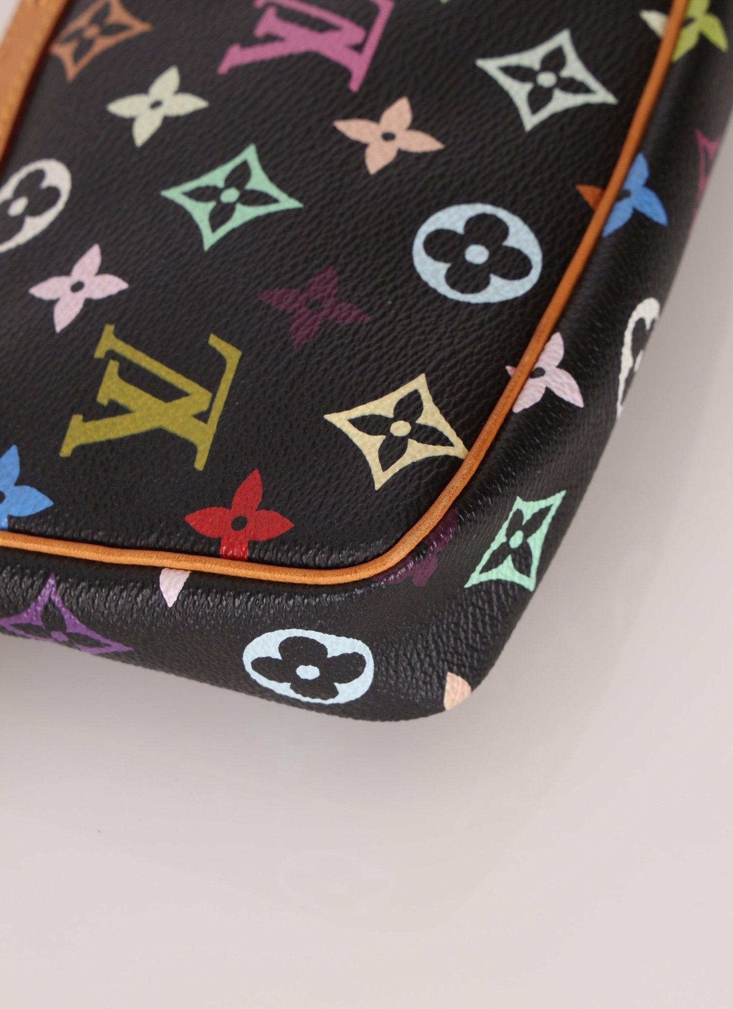 Limited Edition Louis Vuitton x Takashi Murakami Multicolor Noir Pochette - FashioNica