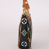 Limited Edition Louis Vuitton x Takashi Murakami Multicolor Noir Pochette - FashioNica