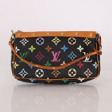 Limited Edition Louis Vuitton x Takashi Murakami Multicolor Noir Pochette - FashioNica