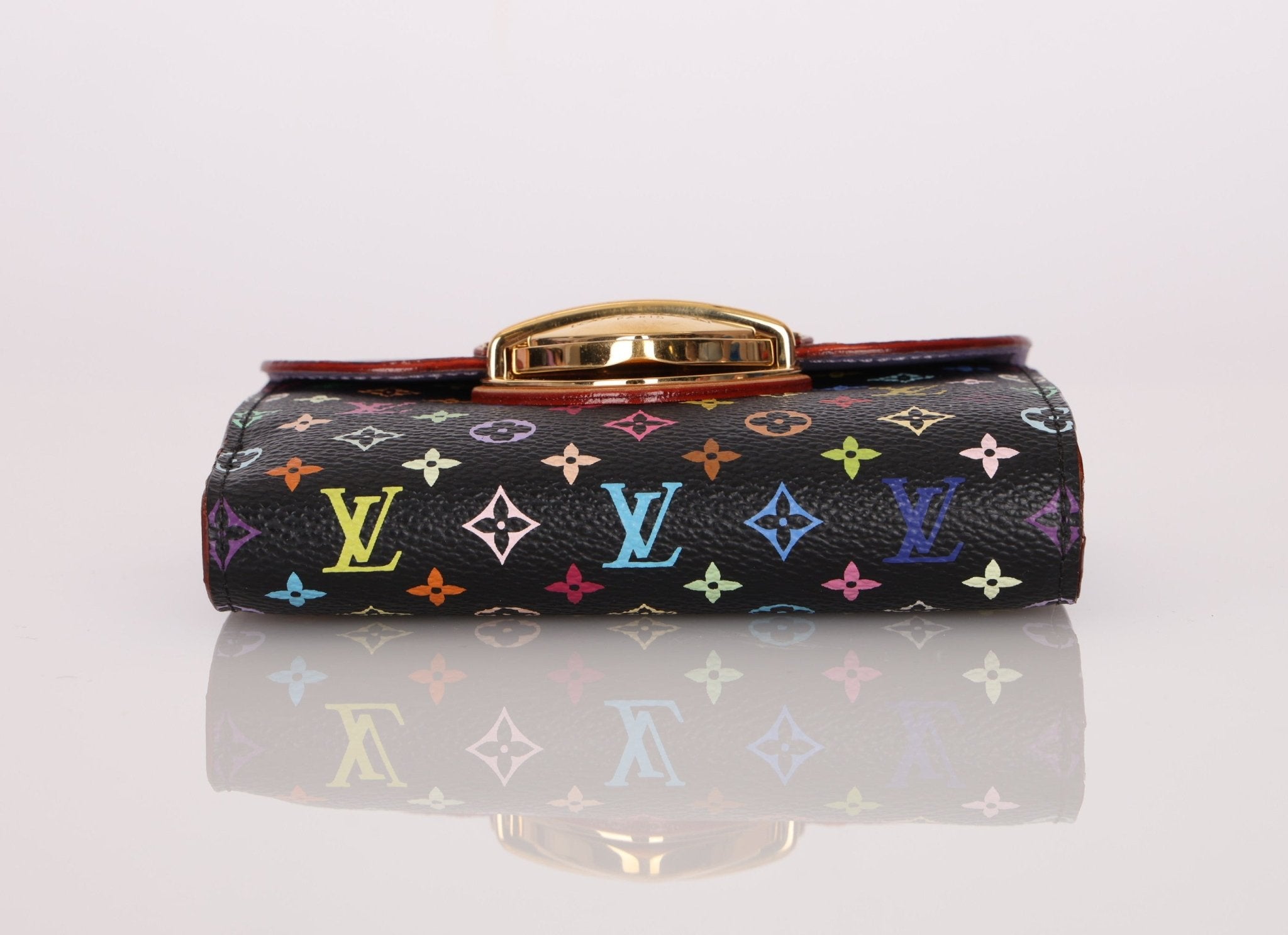 Limited Edition Louis Vuitton X Takashi Murakami Noir Multicolor Joey Wallet - FashioNica