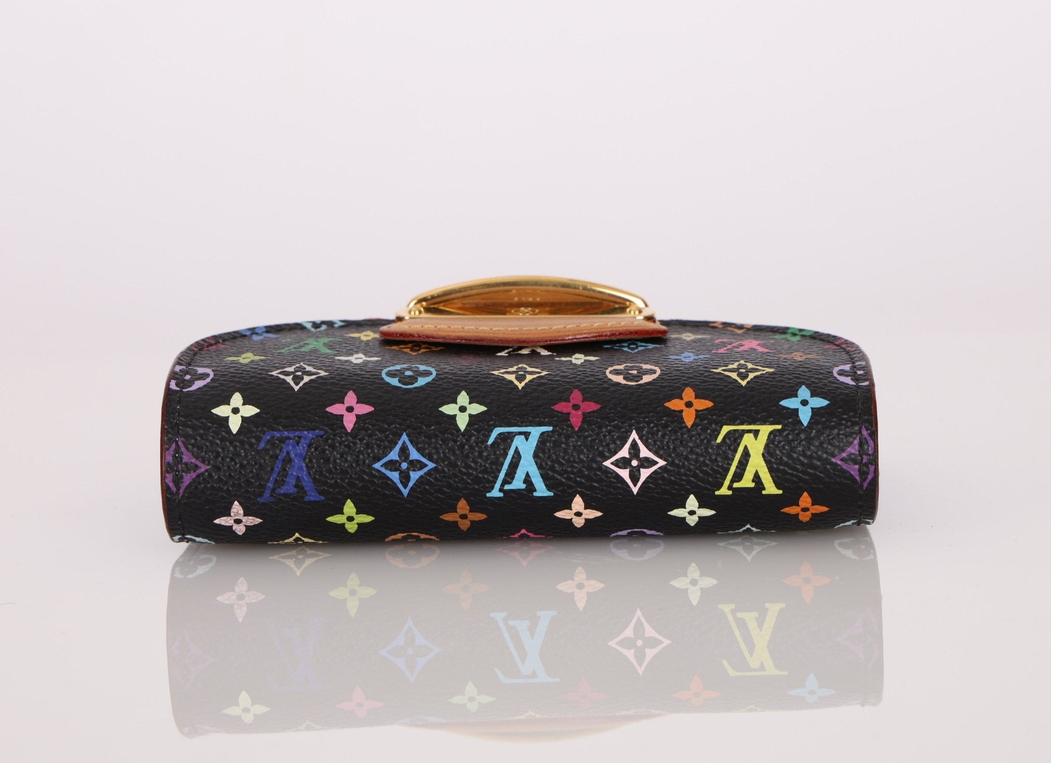 Limited Edition Louis Vuitton X Takashi Murakami Noir Multicolor Joey Wallet - FashioNica