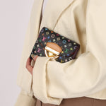 Limited Edition Louis Vuitton X Takashi Murakami Noir Multicolor Joey Wallet - FashioNica