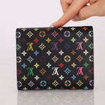 Limited Edition Louis Vuitton X Takashi Murakami Noir Multicolor Joey Wallet - FashioNica