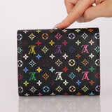Limited Edition Louis Vuitton X Takashi Murakami Noir Multicolor Joey Wallet - FashioNica