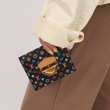 Limited Edition Louis Vuitton X Takashi Murakami Noir Multicolor Joey Wallet - FashioNica
