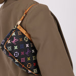 Limited Edition Louis Vuitton x Takashi Murakami Noir Multicolor Pochette - FashioNica