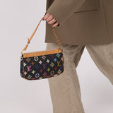 Limited Edition Louis Vuitton x Takashi Murakami Noir Multicolor Pochette - FashioNica