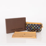 Limited Edition Louis Vuitton x Takashi Murakami Noir Multicolor Pochette - FashioNica