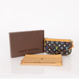 Limited Edition Louis Vuitton x Takashi Murakami Noir Multicolor Pochette - FashioNica