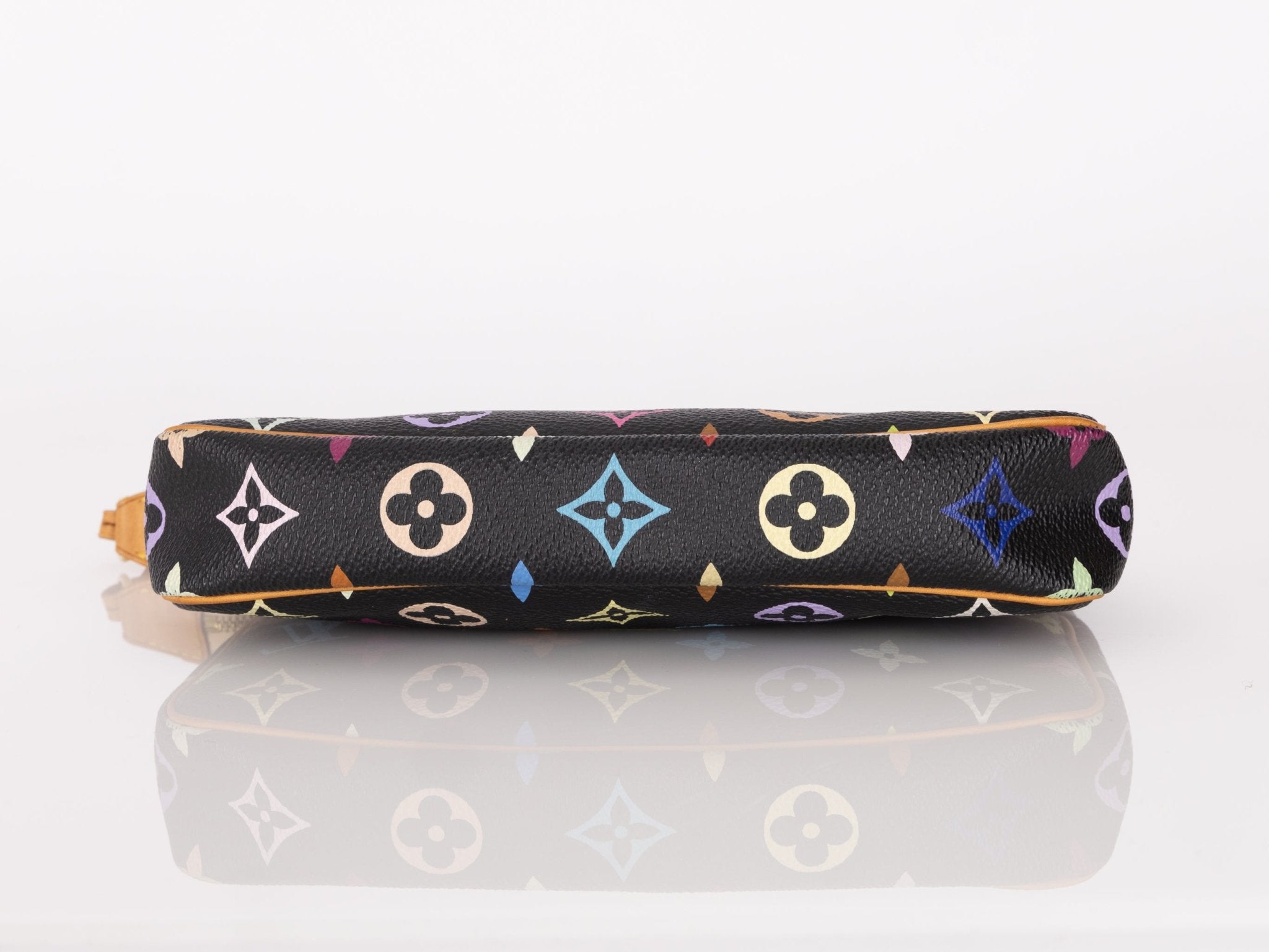 Limited Edition Louis Vuitton x Takashi Murakami Noir Multicolor Pochette - FashioNica