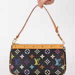 Limited Edition Louis Vuitton x Takashi Murakami Noir Multicolor Pochette - FashioNica