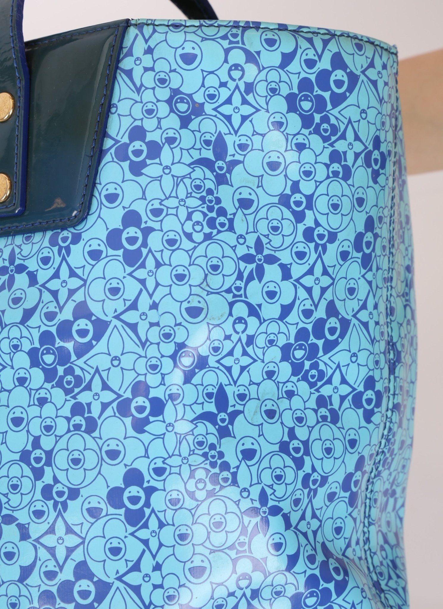 Limited Edition Louis Vuitton x Takashi Murakami Patent Cosmic Blossom Tote PM - FashioNica